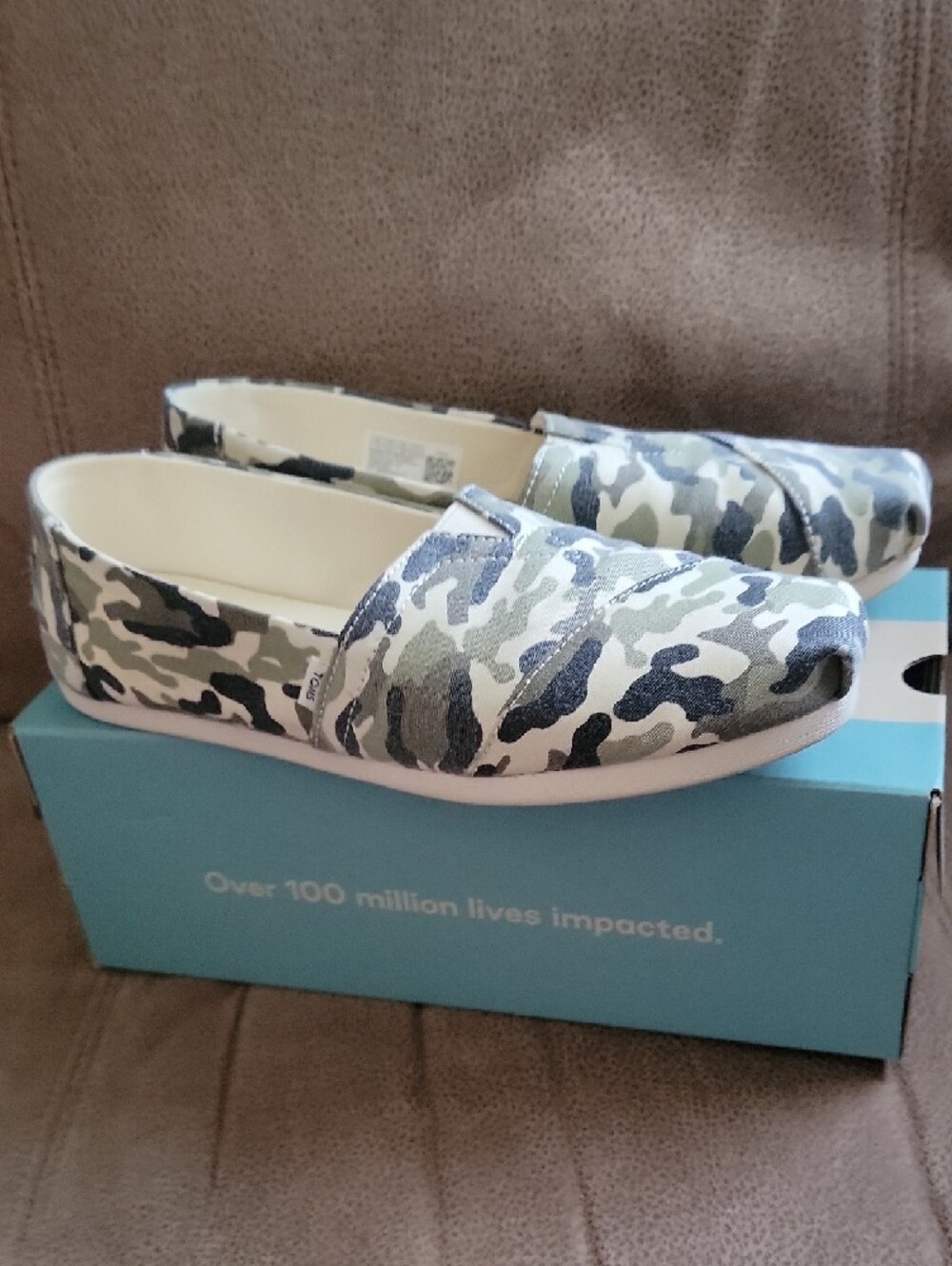 Toms Women's Dirty Olive Camo Slip-On Shoes